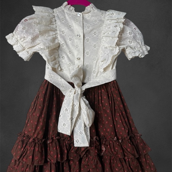 80's LILO California USA Pageant Ruffle Dress 6X - Picture 6 of 14